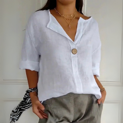 Fredrika Elegante Leinenbluse für Damen
