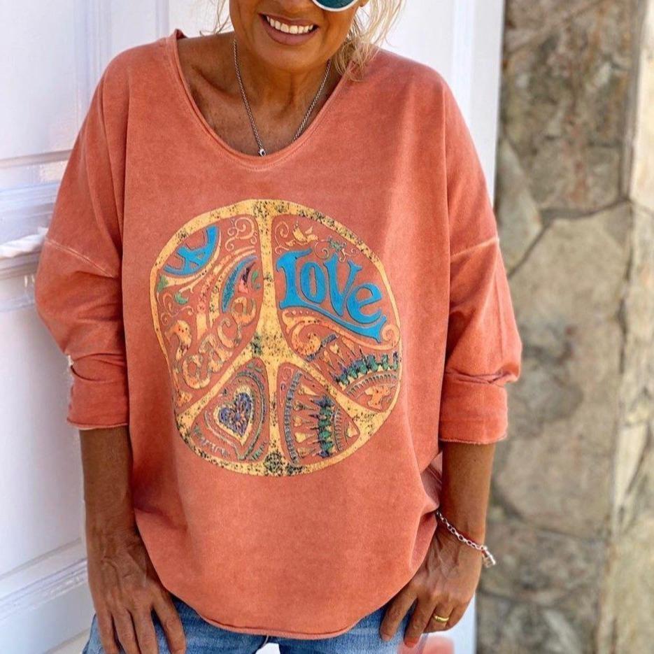 Mikina Happy Days oranžová