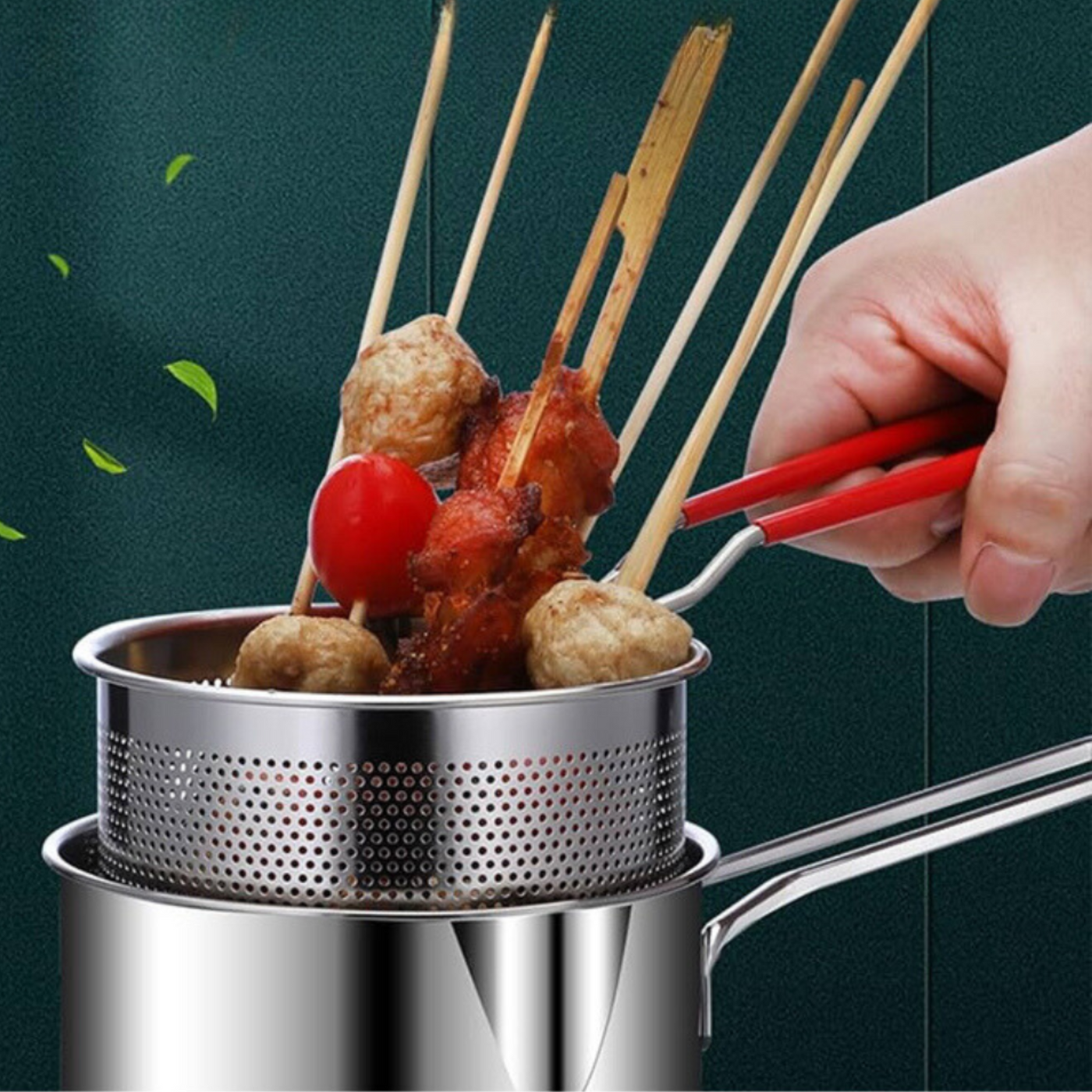 CookPro - Kompaktes Fritteusen-Set mit Öl-Sparpaste