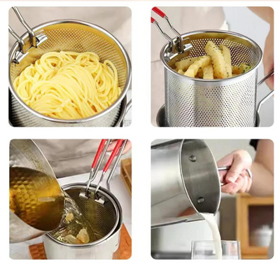 CookPro - Kompaktes Fritteusen-Set mit Öl-Sparpaste