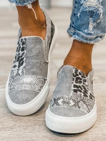 Ginebra | Zapatos de lona con estampado animal