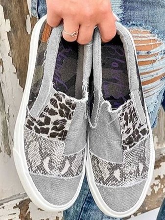 Ginebra | Zapatos de lona con estampado animal