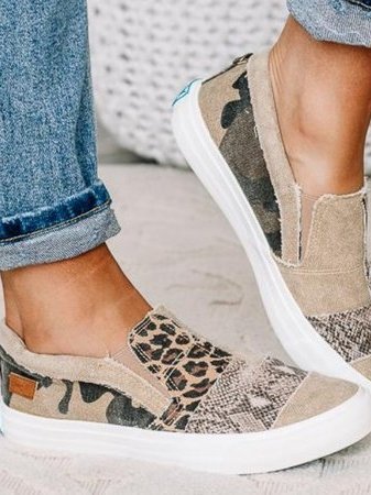 Ginebra | Zapatos de lona con estampado animal