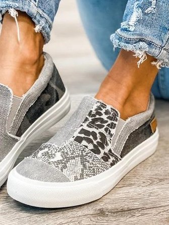 Ginebra | Zapatos de lona con estampado animal