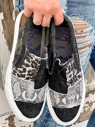 Ginebra | Zapatos de lona con estampado animal