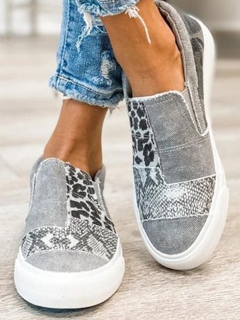 Ginebra | Zapatos de lona con estampado animal