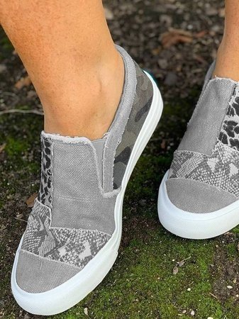 Ginebra | Zapatos de lona con estampado animal