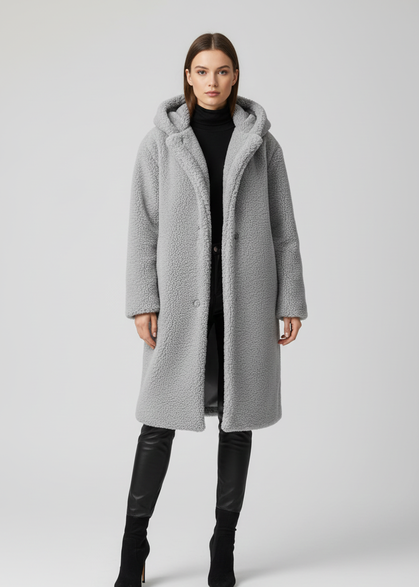 Cappotto da donna in pelliccia sintetica