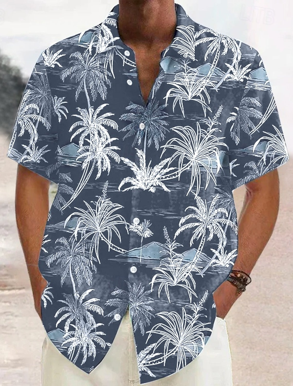 Hawaii-Leinen-Strandhemd für Männer - Laren