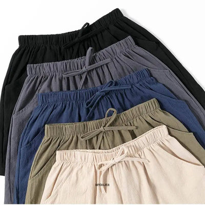Leinen-Shorts in Übergröße mit hoher Taille für Sommer 2025