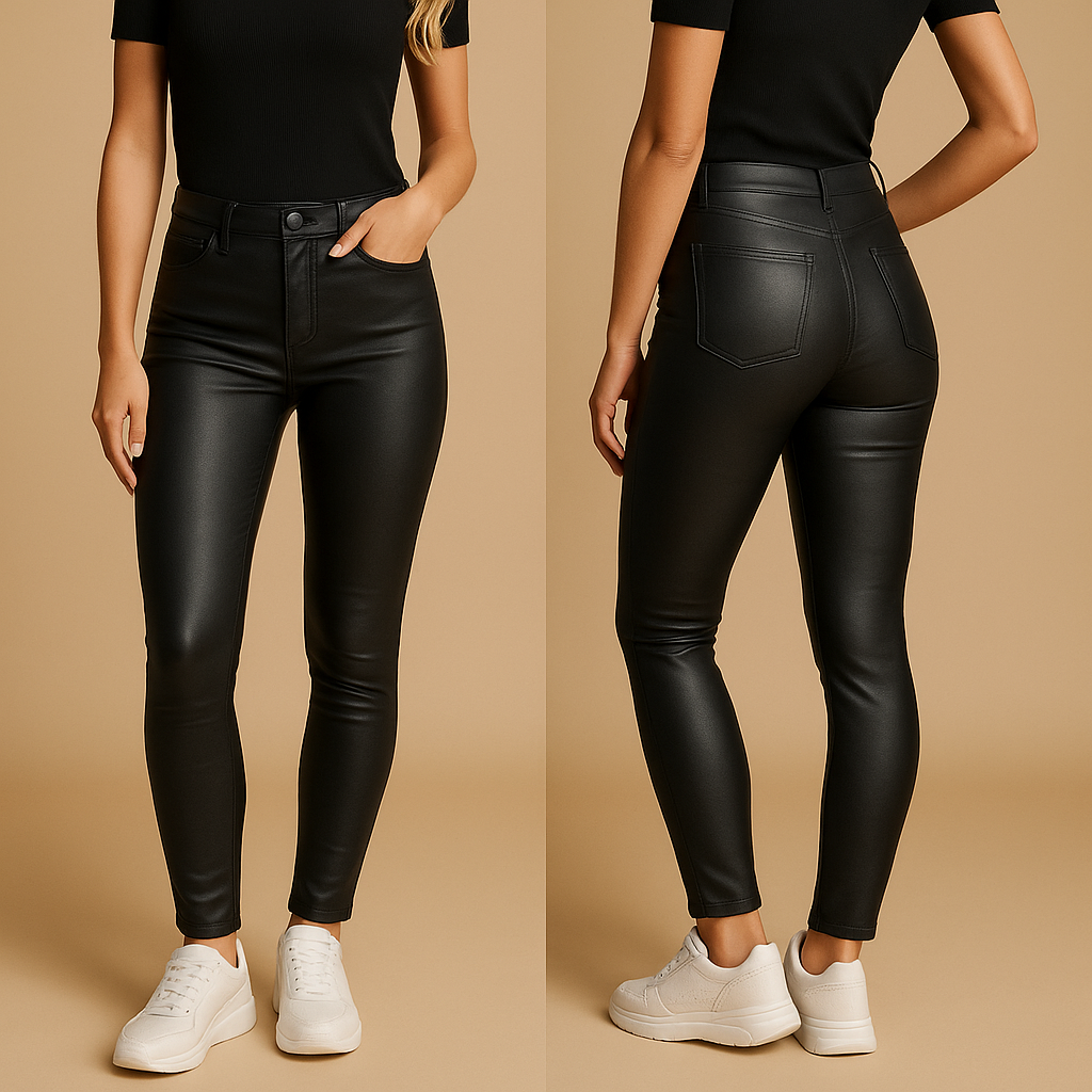 Milou | Hochtaillierte Lederhose mit schmaler Passform für Damen