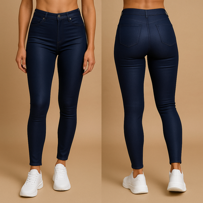Milou | Hochtaillierte Lederhose mit schmaler Passform für Damen