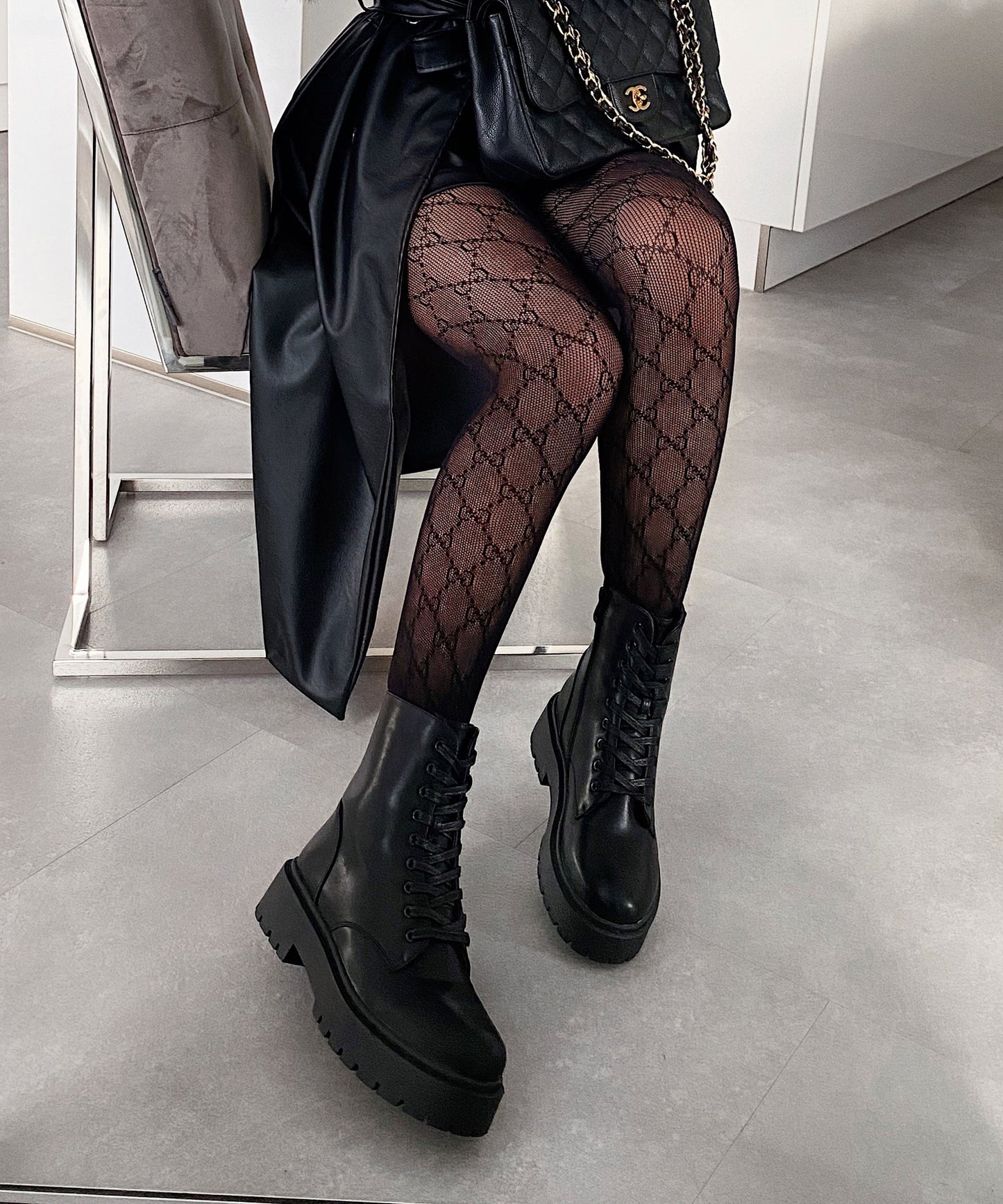 Stivali da combattimento Zeppelin da donna | Stivali con lacci e suola spessa