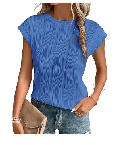 Top estructurado de manga corta para mujer | Ideal para días relajados