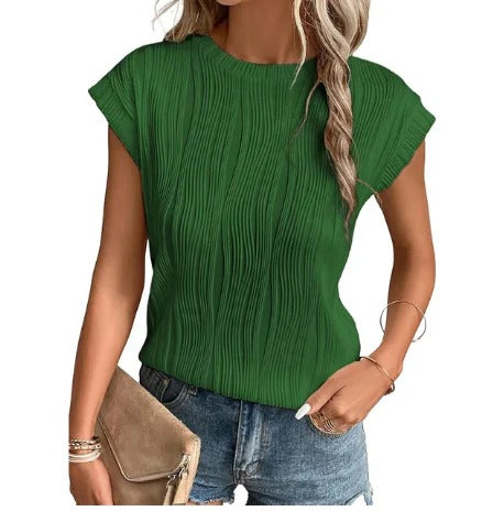 Top estructurado de manga corta para mujer | Ideal para días relajados