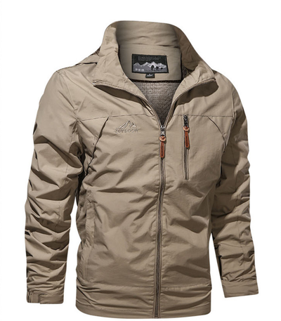 Herbst Herren Outdoor Jacke mit wasserabweisender Schicht und sportlichem Reißverschluss
