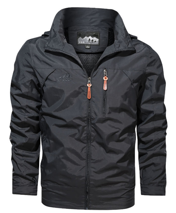 Herbst Herren Outdoor Jacke mit wasserabweisender Schicht und sportlichem Reißverschluss