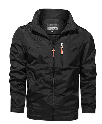 Herbst Herren Outdoor Jacke mit wasserabweisender Schicht und sportlichem Reißverschluss