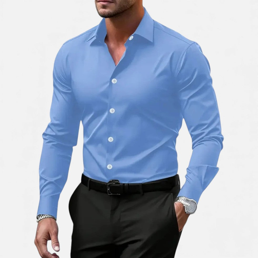 Herrenmode Slim Fit Langarmhemd
