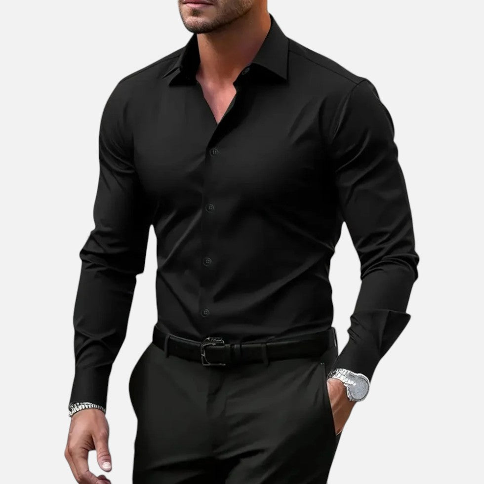 Herrenmode Slim Fit Langarmhemd