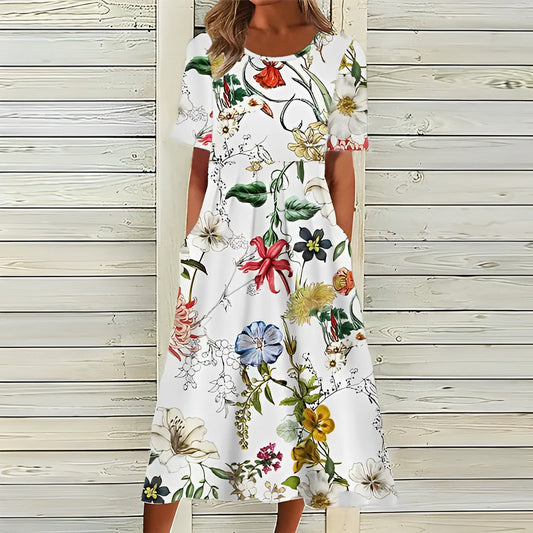White floral dress for women | Ideal for summer
