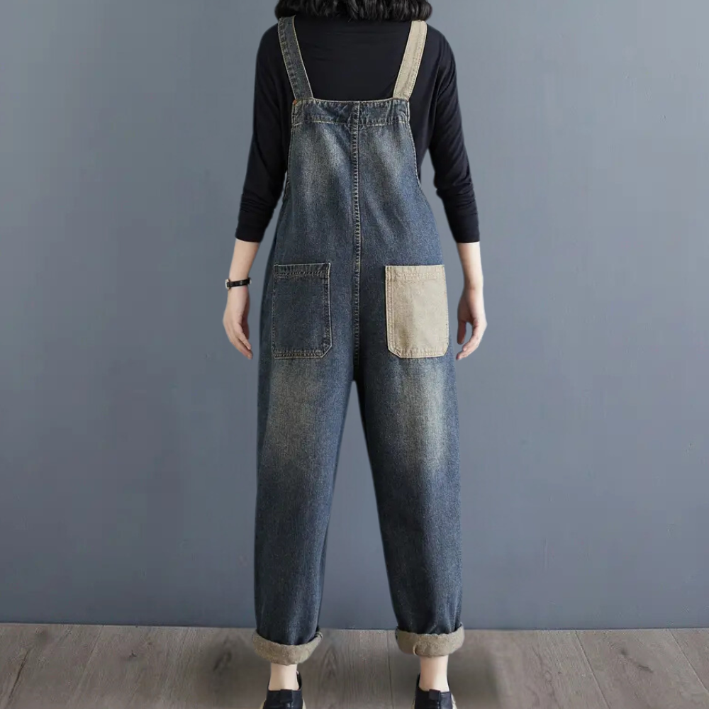 AGATA - Eleganter Denim-Sommer-Overall für Damen