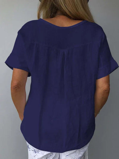 Bequemes Sommer T-Shirt Mit V-Ausschnitt Für Frauen | Chic