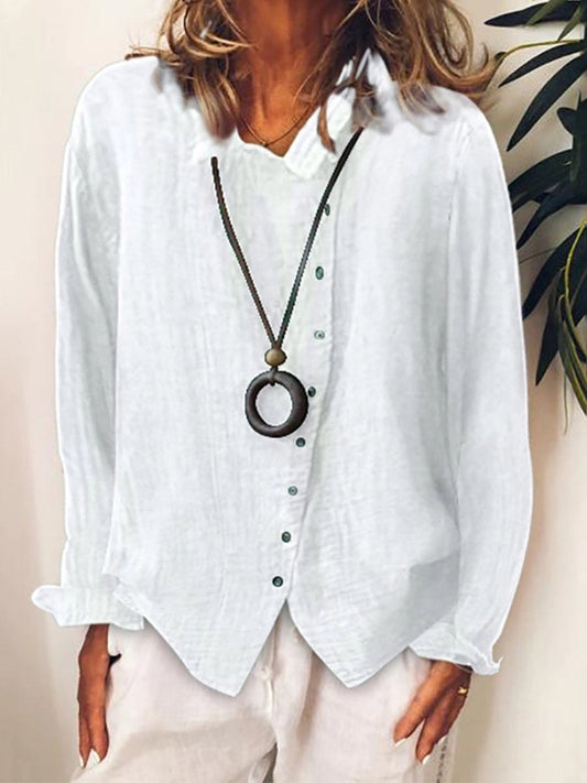 Cotton-Linen Longline Shirt – Effortless and Stylish