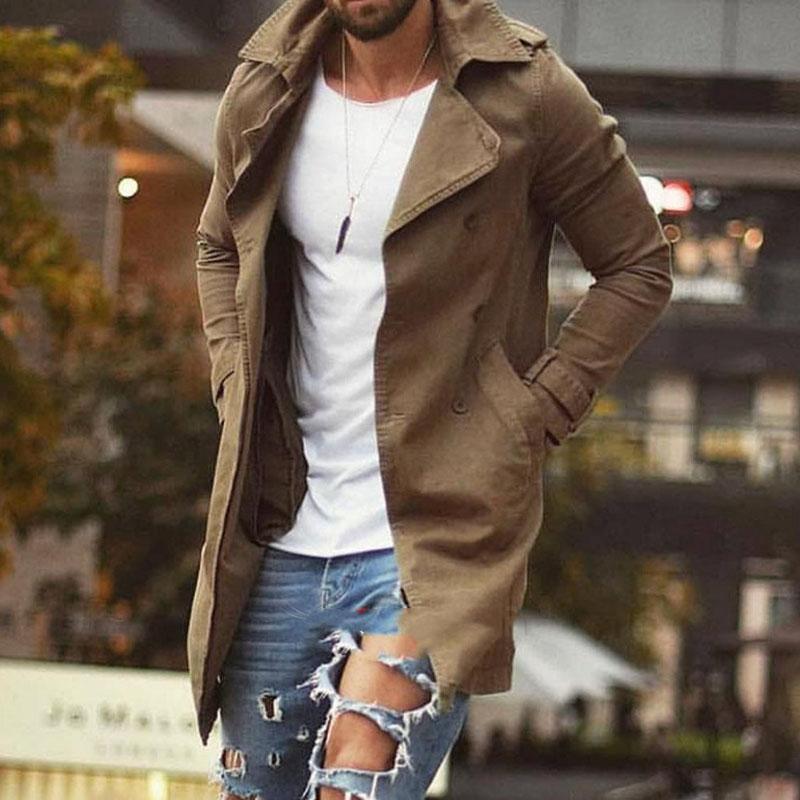 Chaqueta vintage con bolsillos laterales para hombres