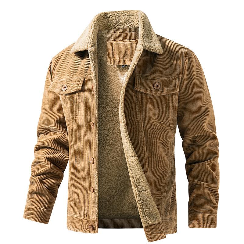 Herrenjacke mit Plüschkragen