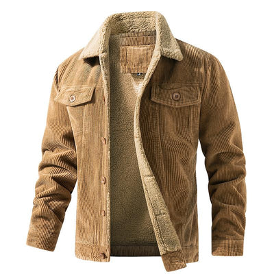 Herrenjacke mit Plüschkragen