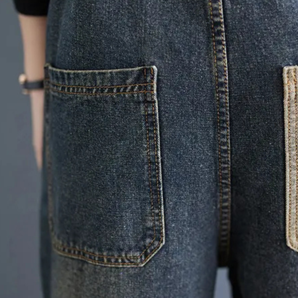 AGATA - Eleganter Denim-Sommer-Overall für Damen