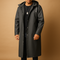 Long Waterproof Men's Raincoat with Hood - Lined Outdoor Jacket