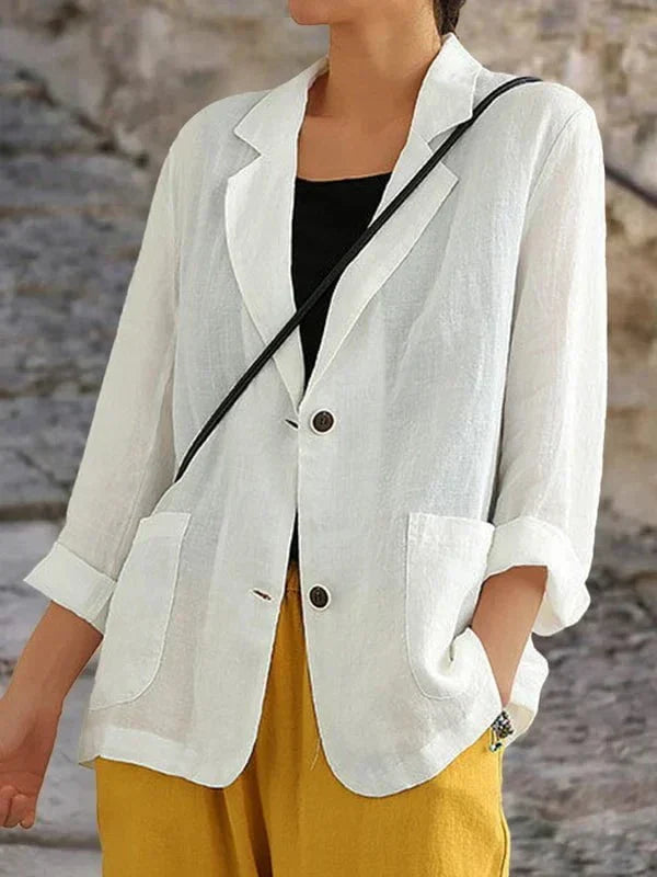 Blazer da donna in lino | Leggero ed elegante | Stile casual chic