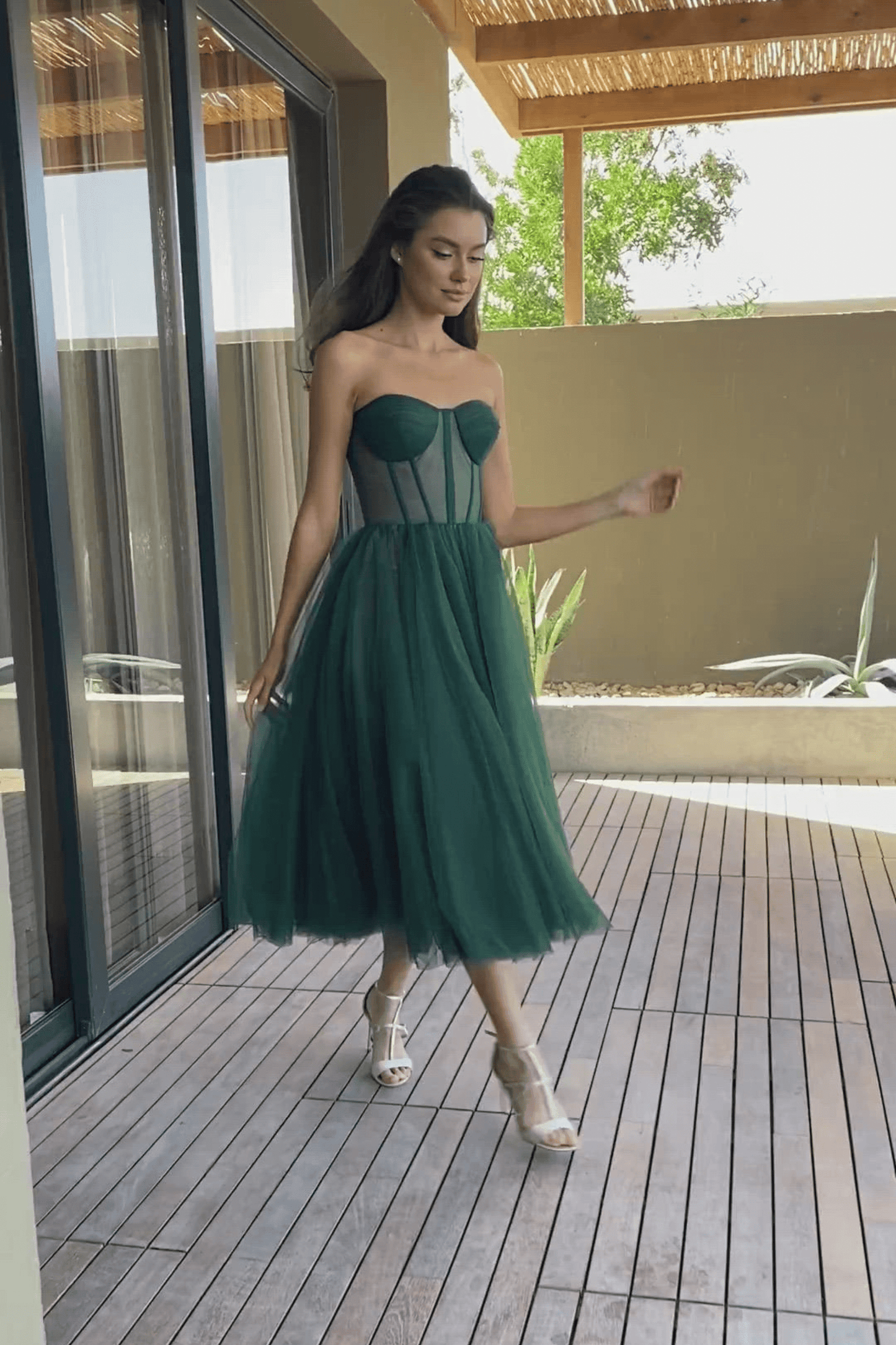 Vestito bustier nero | Tulle | Drammatico ed elegante