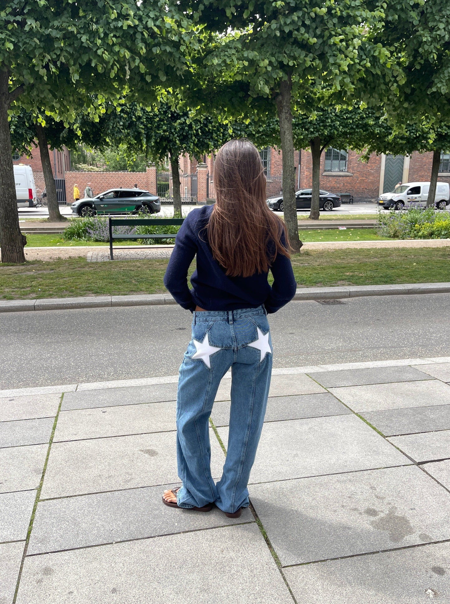 Jean baggy avec petites étoiles | Taille haute | Streetwear et original