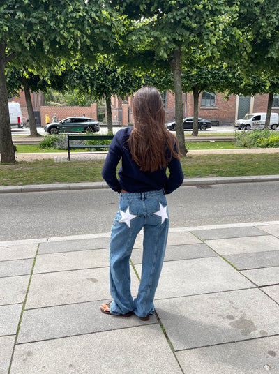 Baggy Jeans mit Sternchen | Hohe Taille | Streetwear und Original
