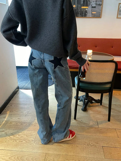 Baggy Jeans mit Sternchen | Hohe Taille | Streetwear und Original
