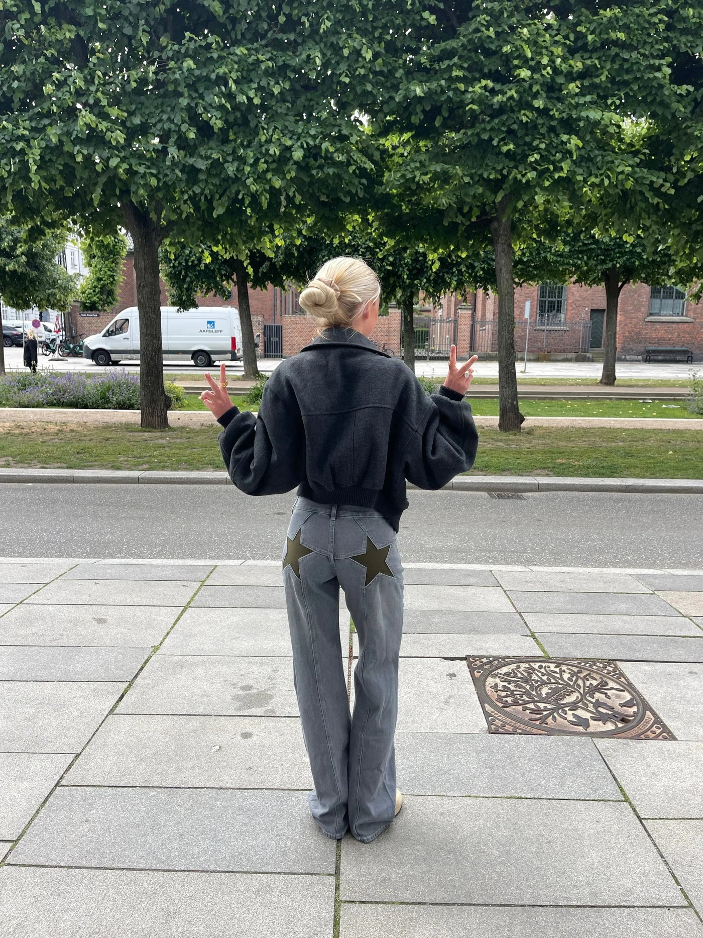 Baggy Jeans mit Sternchen | Hohe Taille | Streetwear und Original