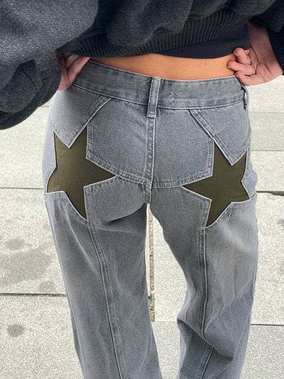 Baggy Jeans mit Sternchen | Hohe Taille | Streetwear und Original
