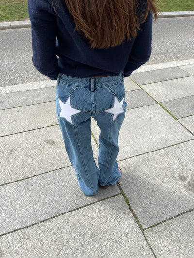 Baggy Jeans mit Sternchen | Hohe Taille | Streetwear und Original