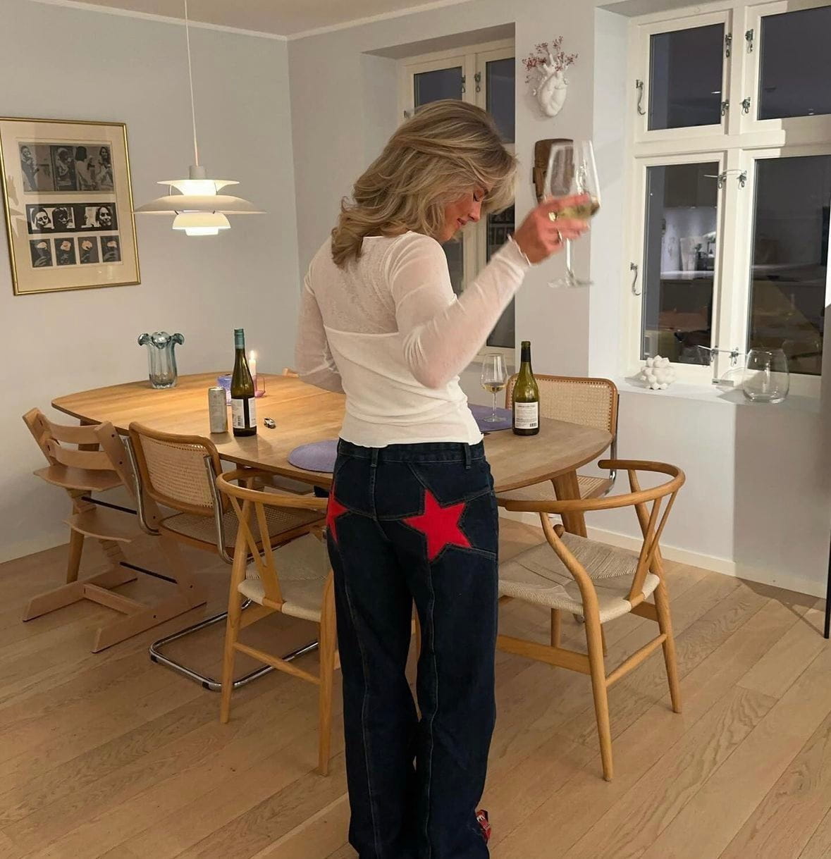 Baggy Jeans mit Sternchen | Hohe Taille | Streetwear und Original