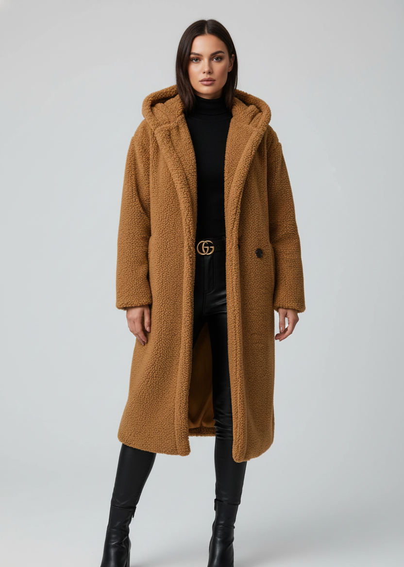 Cappotto da donna in pelliccia sintetica