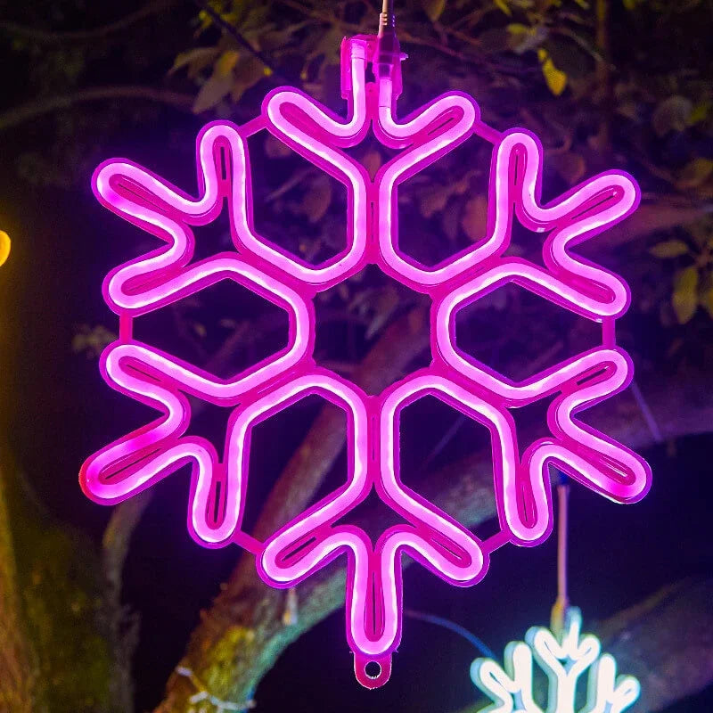 Luces LED de copo de nieve para decoración navideña para uso en exteriores