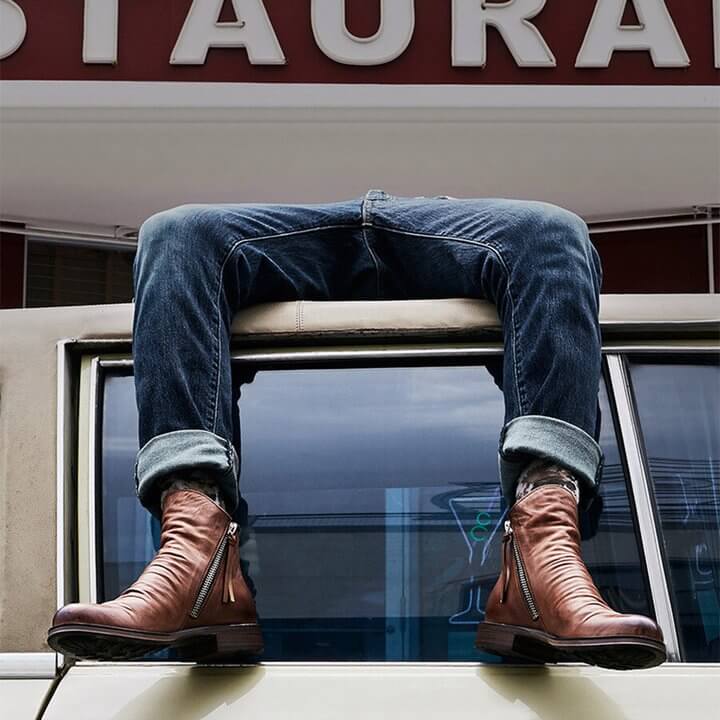 Pohodlné pánske čižmy s nízkym podpätkom | Krátke vintage čižmy so zipsom na boku a ležérnym štýlom