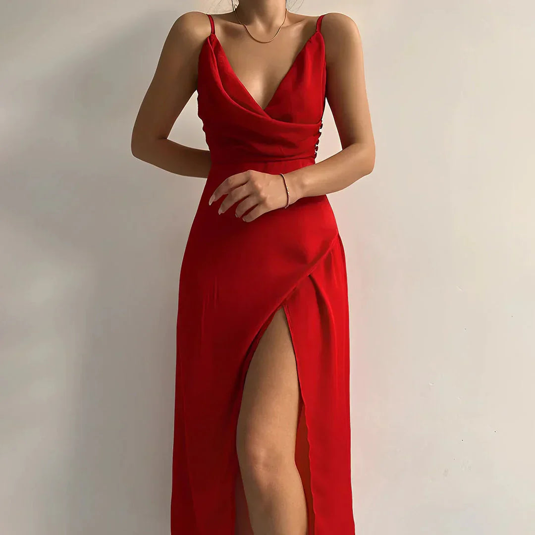 Schickes geschlitztes Mara-Kleid für Damen - Elegantes Abendkleid