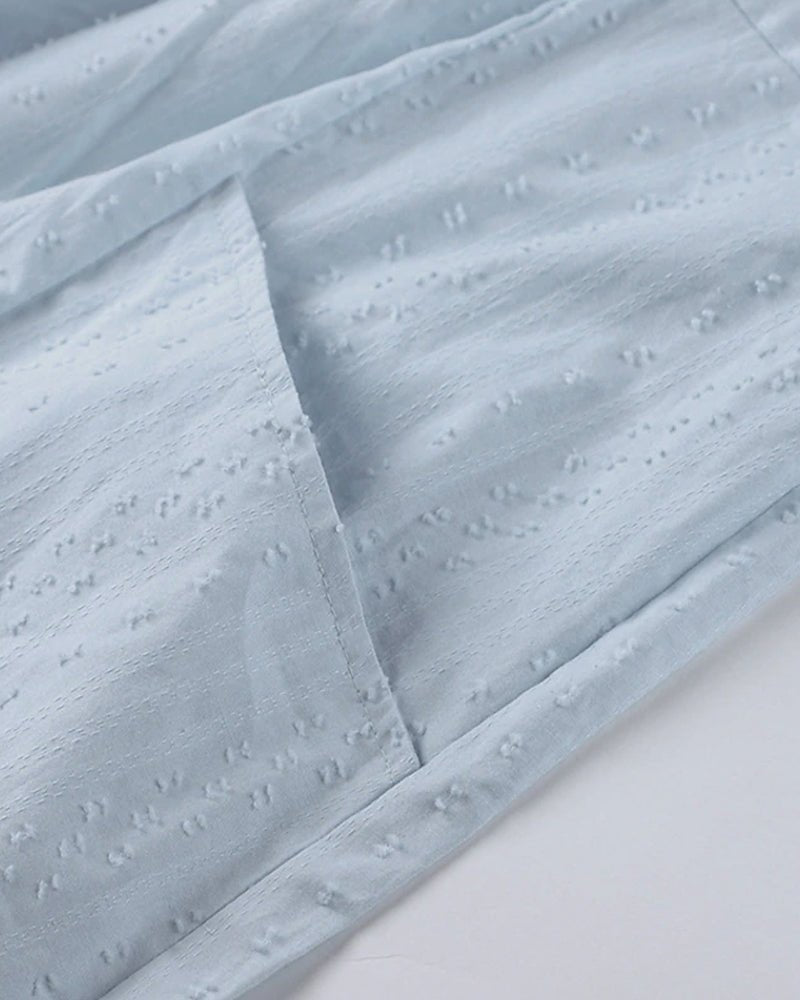 Abito a fascia per donna - scollo a V - maniche a tre quarti - materiale leggero e traspirante