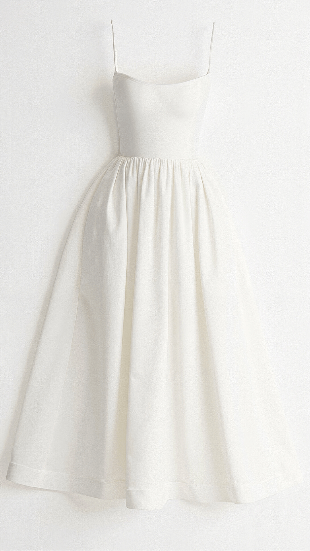 Damen Midikleid - A-Linie Silhouette - Spaghetti-Träger - Elegantes fließendes Design