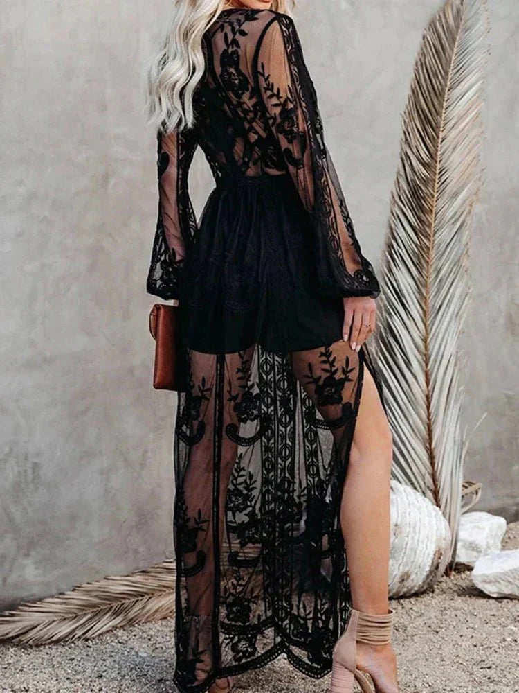 Mabyn - Zeitloses böhmisches Spitzen-Damen-Maxikleid
