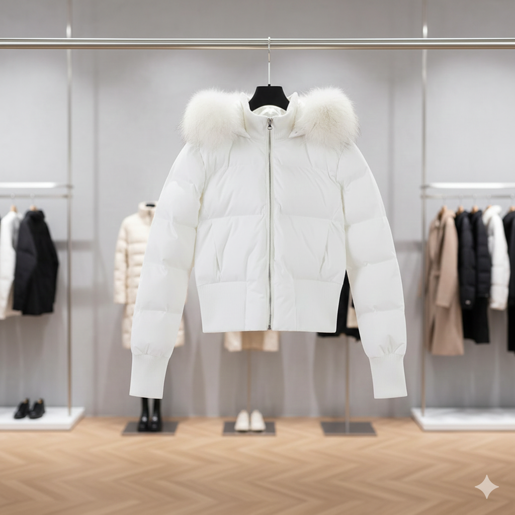 Chaqueta de invierno acolchada para mujer - cálida, ligera y con capucha desmontable